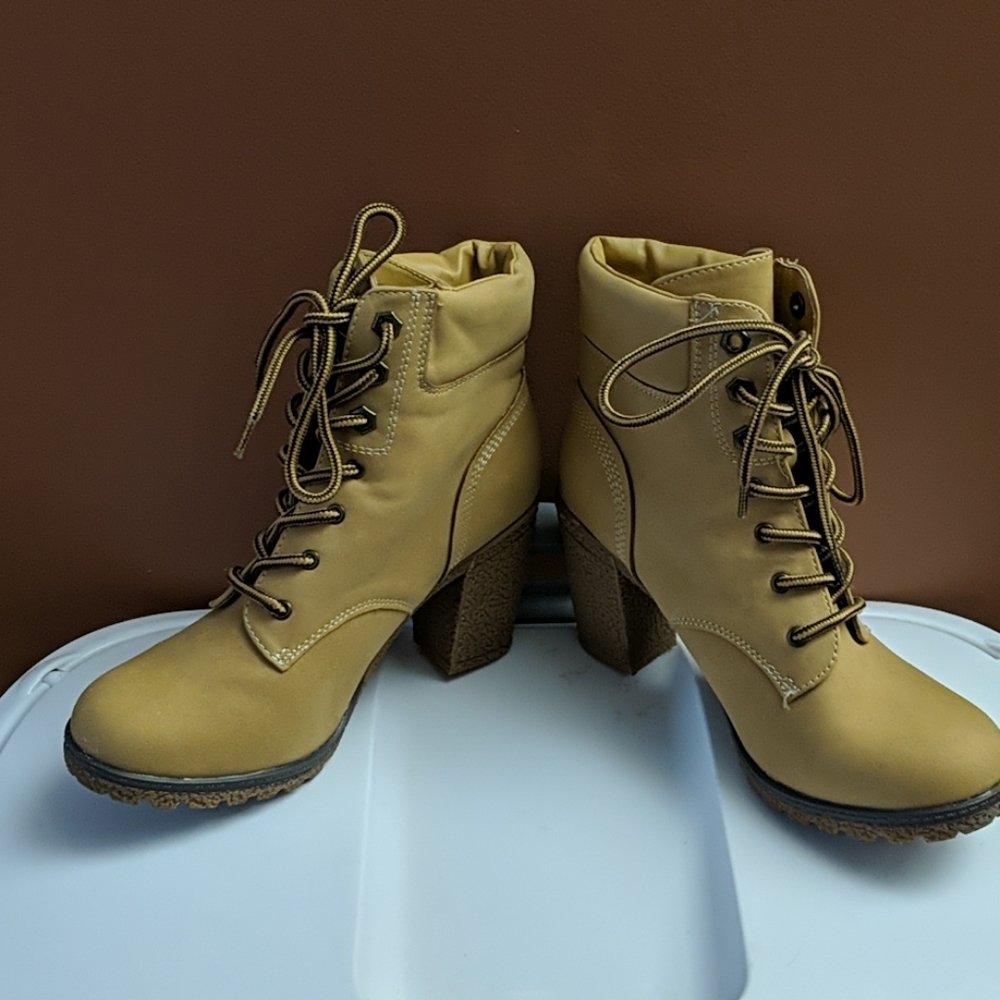Bongo ladies high heel work boots